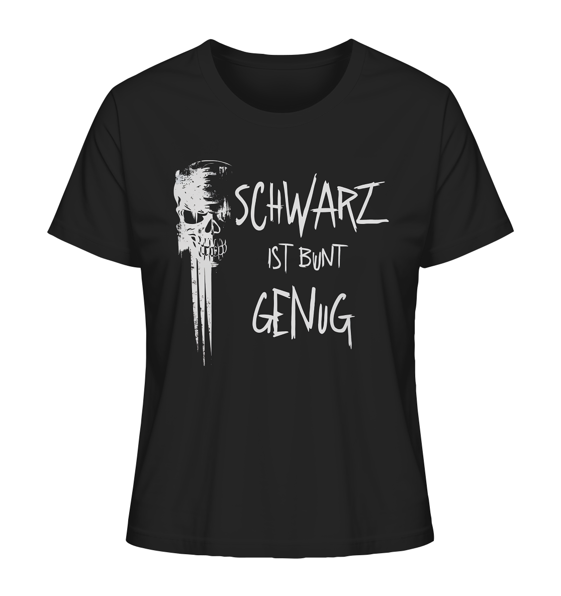 Schwarz ist bunt genug. Skull - Ladies Organic Shirt