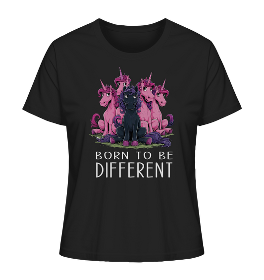 Born to be different. Schwarzes Einhorn. - Ladies Organic Shirt