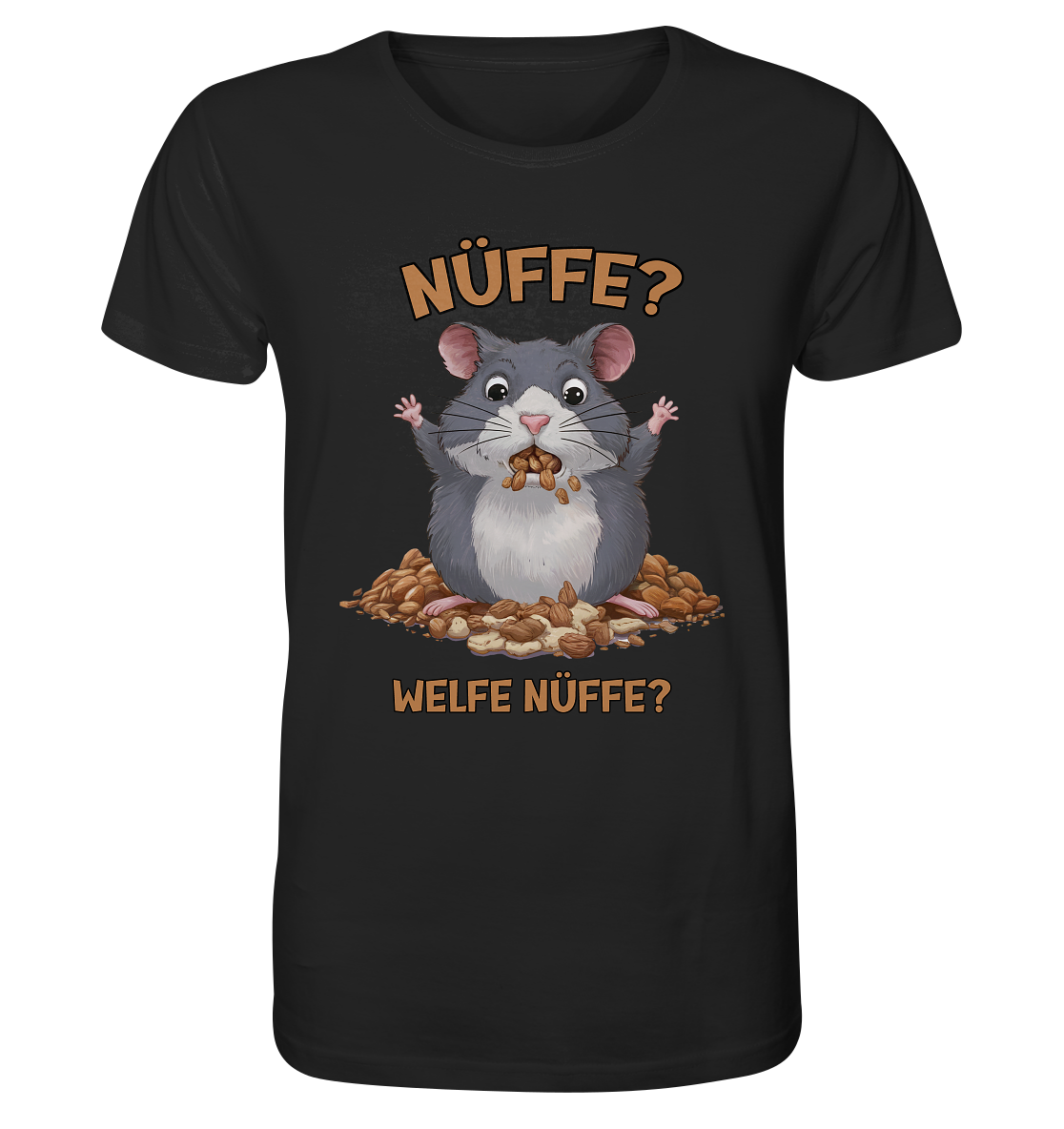 Nüffe? Welfe Nüffe? Hamster mit Nüssen - Organic Shirt