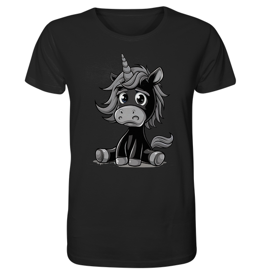 Schwarzes Einhorn. Gothic - Organic Shirt