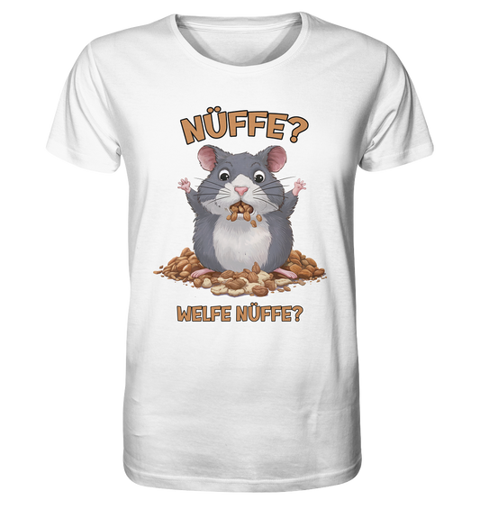 Nüffe? Welfe Nüffe? Hamster mit Nüssen - Organic Shirt