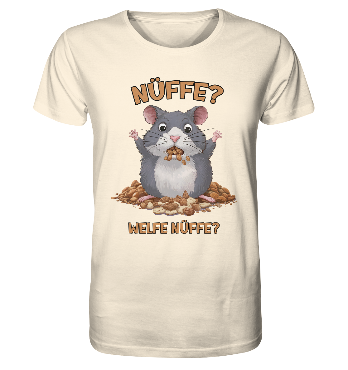 Nüffe? Welfe Nüffe? Hamster mit Nüssen - Organic Shirt